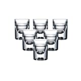 Miller Rock vasos de agua de peso pesado sin plomo hecho a máquina licor de vidrio licores whisky bebida regalo de Navidad 15ml 6 piezas